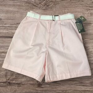 90s St. John’s Bay Cotton High Waisted Pleat Front Belted Mom‎ Shorts Size 12
